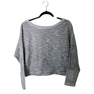 Bebe Black Label Gray Dolman Sleeve Knit Sweater – Size M